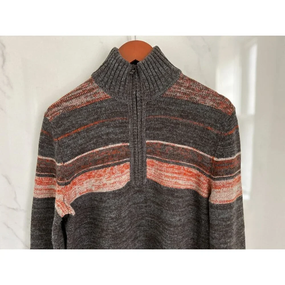 Vintage Y2K Banana Republic Pullover Fair Island 1/4 Zip Extra Fine Merino Wool